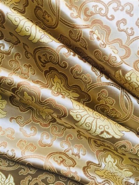 chinese metallic gold brocade fabric|brocade by the yard.